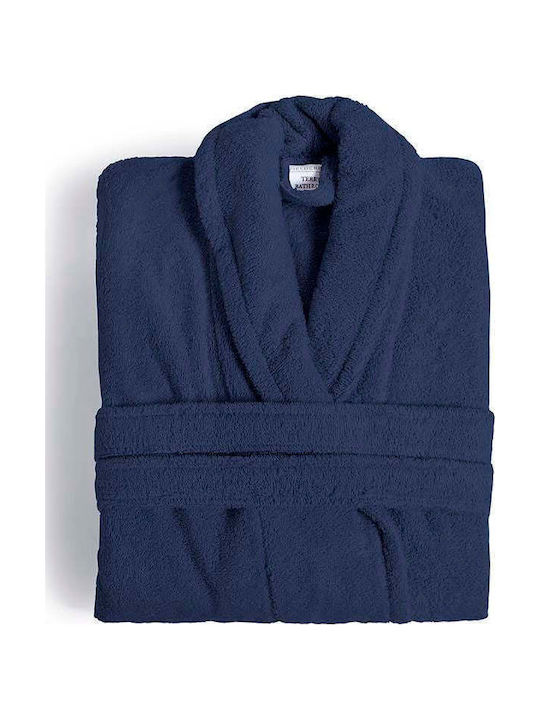 Fieldcrest Ultra Soft Men's Bathrobe with Collar Powder Blue 370gsm
