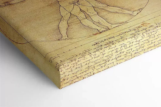 Canvas Painting Man of Vitruvius by Leonardo Da Vinci Knv130 45cm X 65cm