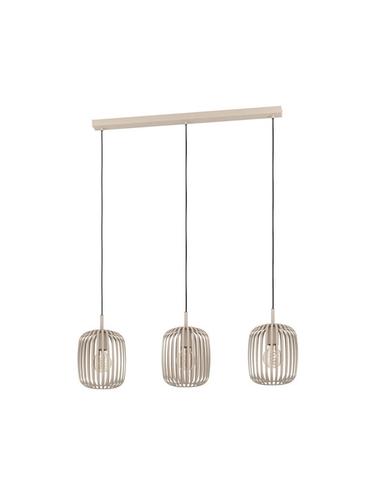 Eglo Romazzina Pendant Light White Rail with Socket E27 90x20x110cm