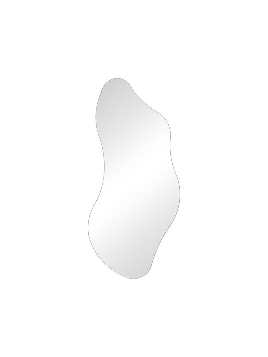 Pakketo Vanis Oglindă de Perete cu Bej Ramă din Metalic 65x30.5cm 1buc
