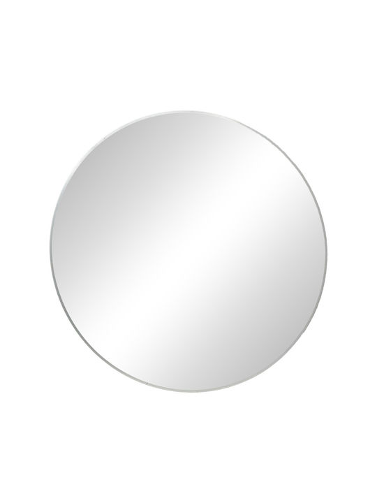 Pakketo Emmett Oglindă de Perete cu Argintiu Ramă din Metalic Diametru 80cm 1buc