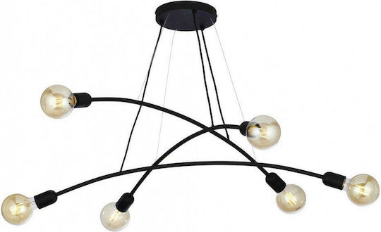 TK Lighting Helix Hängelampe Schwarz 90x140cm