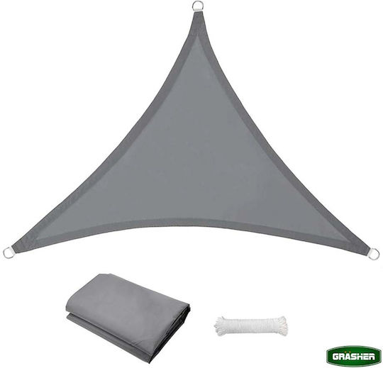 Grasher Τριγωνικό Πανί Σκίασης Γκρι 3.5x3.5m