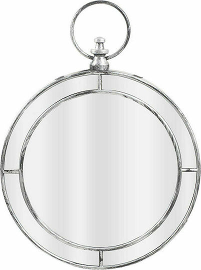 Inart 3-95-058-0043 Καθρέπτης Ασημί Διαμέτρου 43cm Inart 3-95-058-0043 Καθρέπτης Ασημί Διαμέτρου 43cm