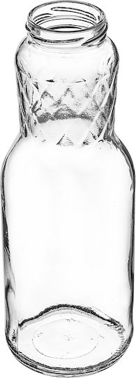 Kadax Glas Wasserflasche mit Schraubdeckel Transparent 1000ml 3 Stücke