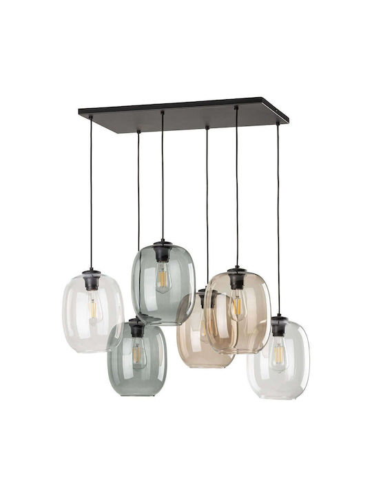 TK Lighting Pendant Light Multicolour for 6 Bulbs E27 70x130x40cm