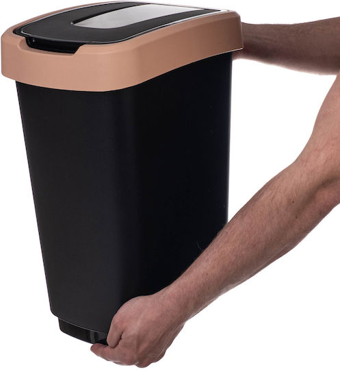 Kadax Coș de Gunoi Plastic Negru 25l
