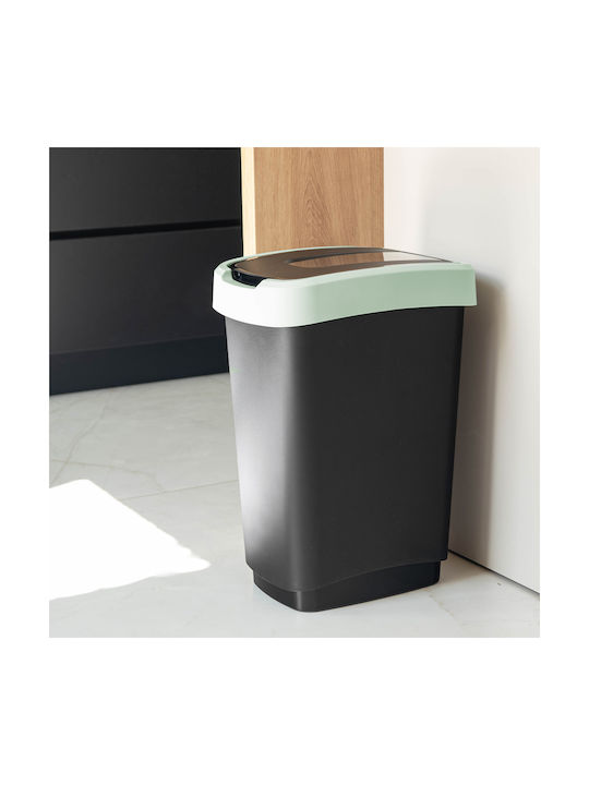 Kadax Coș de Gunoi Plastic Negru 25l