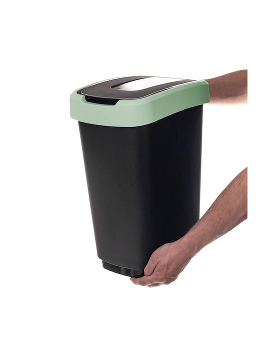 Kadax Coș de Gunoi Plastic Negru 25l