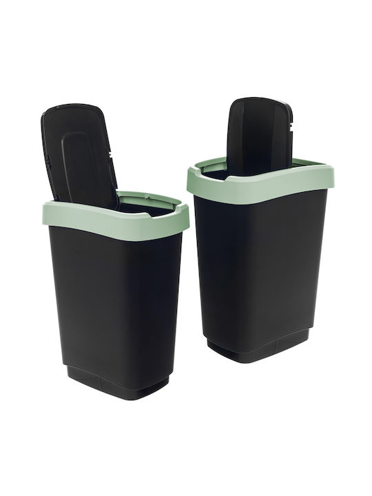 Kadax Coș de Gunoi Plastic Negru 25l