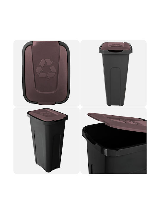 Kadax Plastic Waste Bin Black 30lt