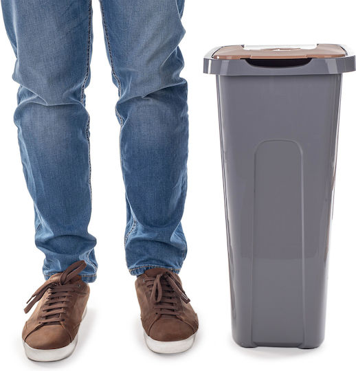 Kadax Coș de Gunoi Plastic Gri 30l
