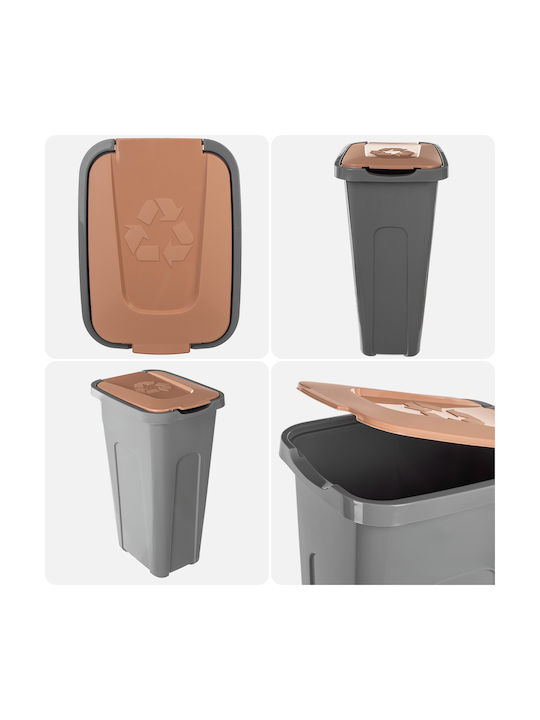 Kadax Plastic Waste Bin Gray 30lt