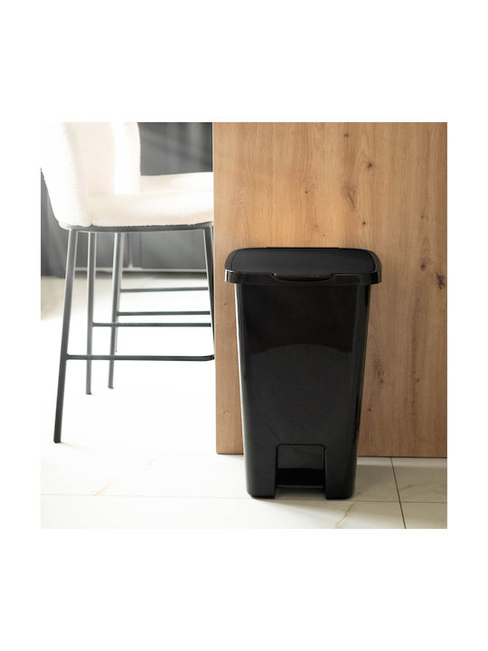 Kadax Kadax Kunststoff Mülleimer mit Pedal Schwarze 45lt