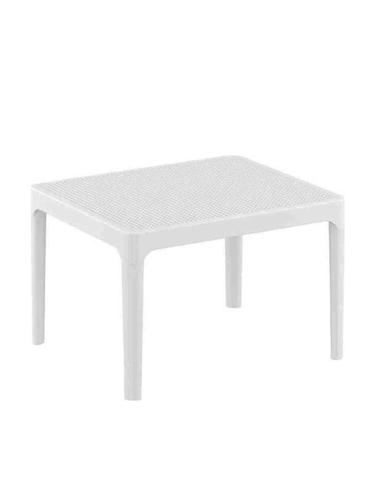 Sky Sitting Room Outdoor Free Standing Polypropylene Table White 60x50x40cm