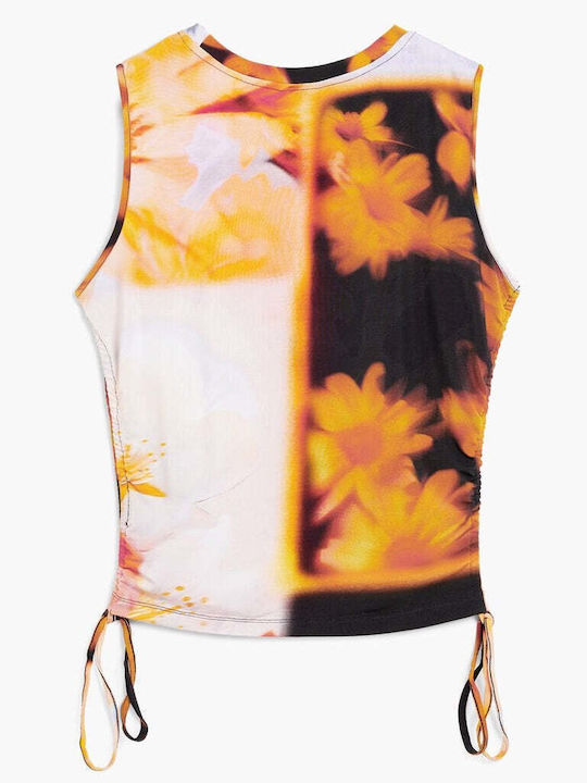 Women's Summer Sleeveless Floral Multicolour Blouse