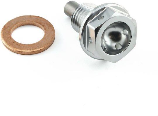 Pro Bolt Капачка за масло Мотоциклет Сребрист ALSUMP1215MAGS