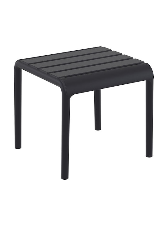 Paris Auxiliary Outdoor Free Standing Polypropylene Table Black 42x41x40cm