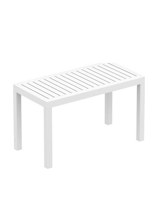 Sitting Room Table for Small Spaces Made of Polypropylene Ocean White 90x45x45cm