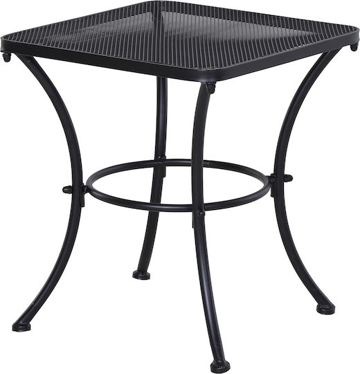 Τραπέζι Βοηθητικό Καφενείου Square Steel Garden 45x45x50 Μαύρο Τραπέζι Βοηθητικό Καφενείου Square Steel Garden 45x45x50 Μαύρο