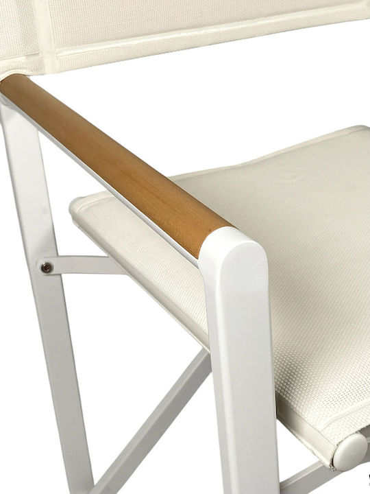 Aluminum Director Chair White