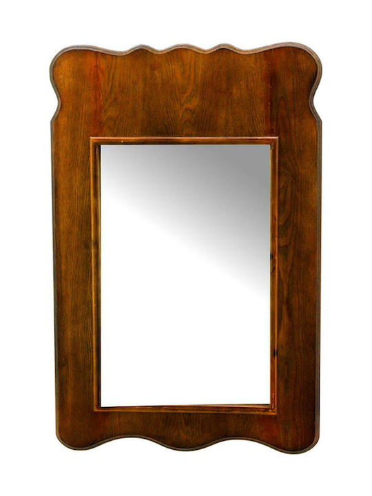 Artekko Iqeocsug Wall Mirror with Coffee Wooden Frame 90x60cm 1pcs