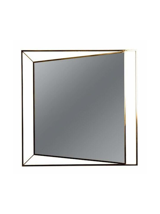Eurolamp Wall Mirror with Gold Metallic Frame 90x90cm 1pcs