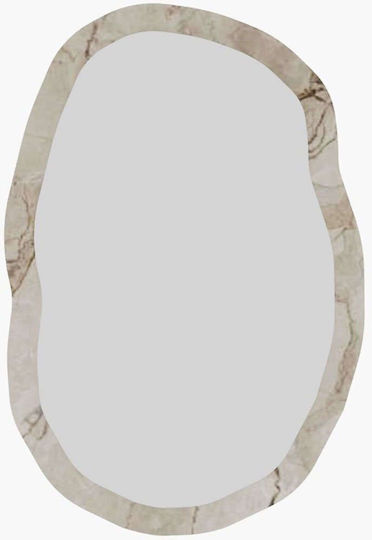 Стеннo огледало Lossa 116sam1209 52x2.2x86см мраморен ефект бежово Hanah Home MDF Стеннo огледало Lossa 116sam1209 52x2.2x86см мраморен ефект бежово Hanah Home MDF