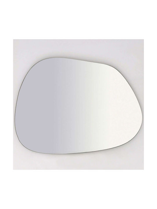 Aberto Design Amorphous Като Огледало за Стена с Бял Дърво Рамка 90x70см 1бр