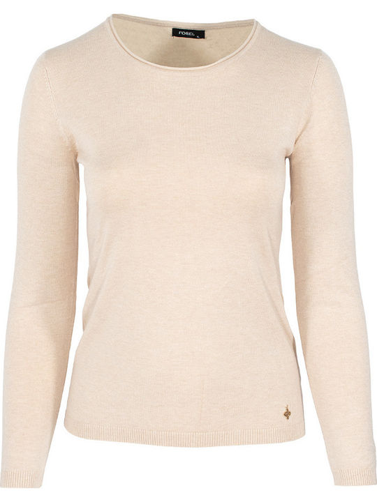 Women's Long Sleeve Sweater Beige