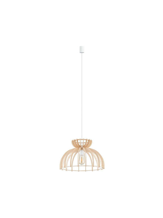 Nowodvorski Kymi C Pendant Light Beige Boho Bell with Socket E27 48x160cm
