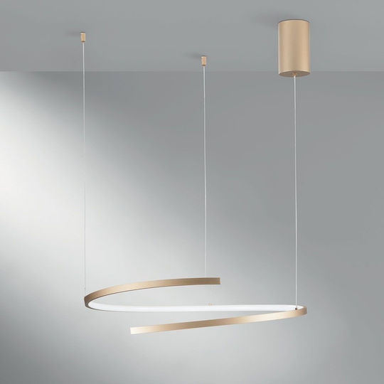 Fan Europe Led-Moma-S60 Hängelampe Gold 60x12x150cm.