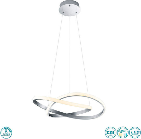 Trio Lighting Course Pendant Light Silver 60cm Trio Lighting Course Pendant Light Silver 60cm