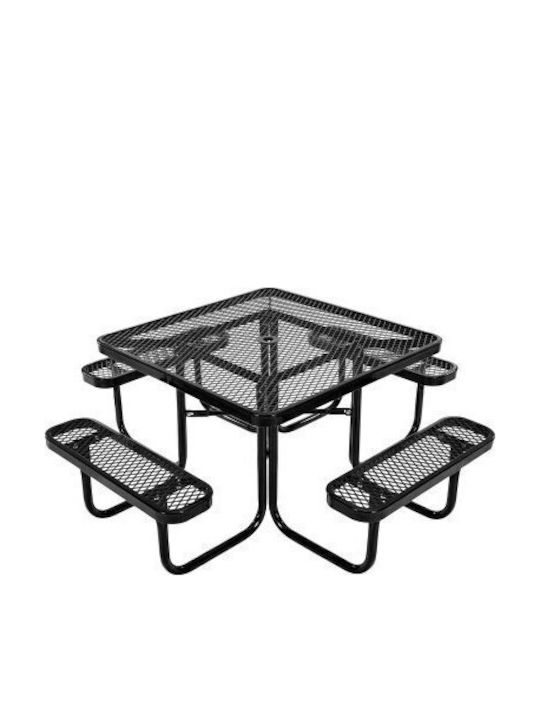 Metal Masa pentru spații exterioare Roz 116x116x74.5buc