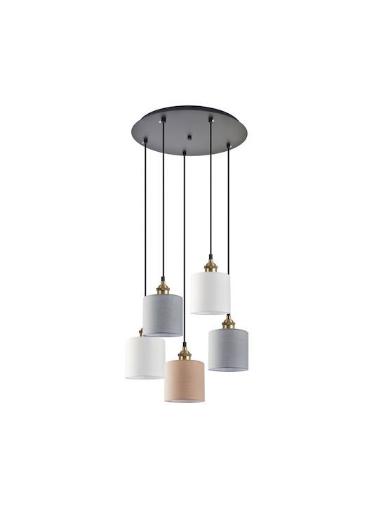 Home Lighting Pendant Light Multicolour Bell for 5 Bulbs E27 40x40x300cm