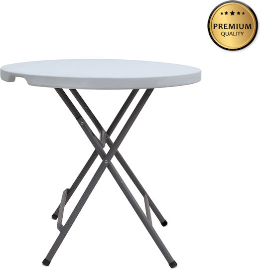 Garten- und Terrassentische Sitzungszimmer Catering Capri Zusammenklappbar 80x80x74 Weiß des Eises