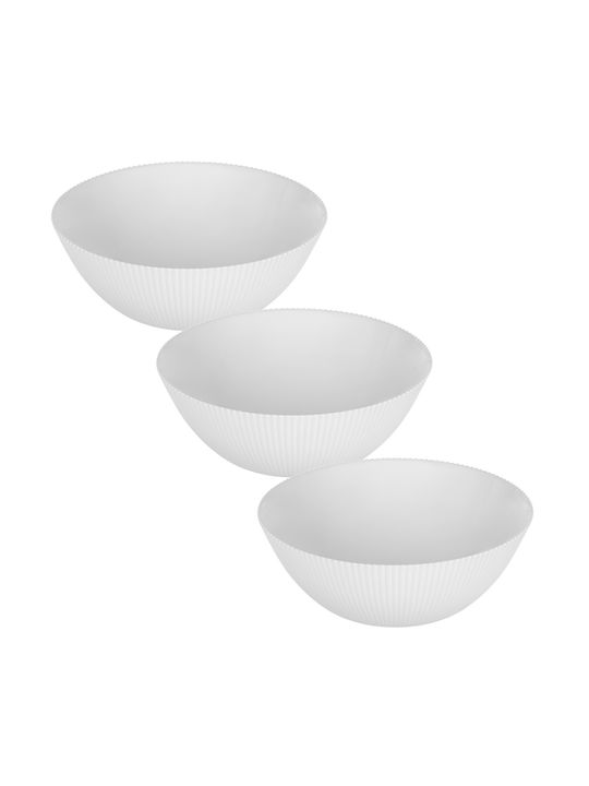 Kadax Kadax Servierschale Rund Glas Weiße mit Durchmesser 15,2 cm 3 Stück
