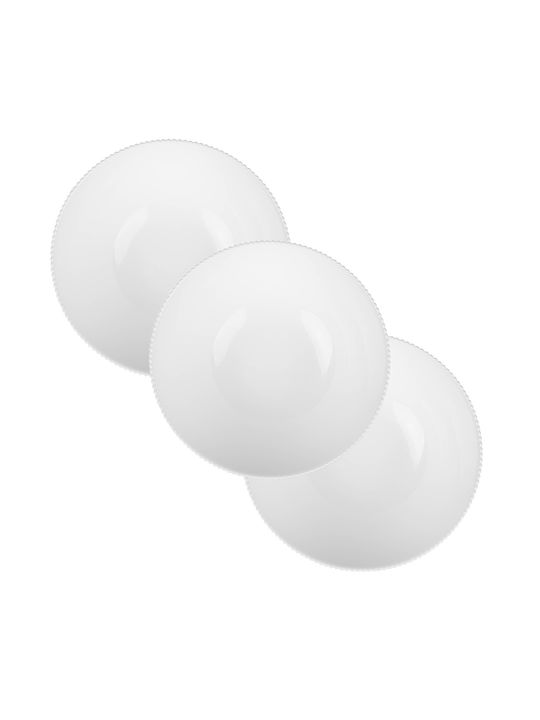 Kadax Kadax Servierschale Rund Glas Weiße mit Durchmesser 15,2 cm 3 Stück