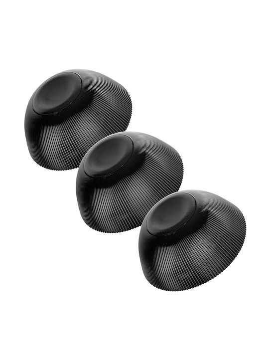 Kadax Kadax Servierschalen Rund Glas Schwarz mit Durchmesser 15,2 cm 3 Stück