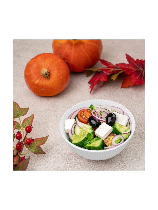 Kadax Serving Bowls Round Glass White With Diameter 15.2cm 6 Pieces