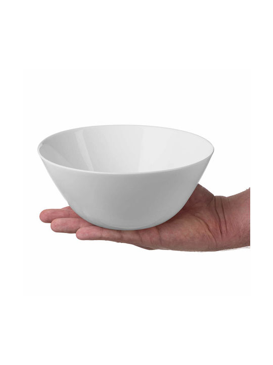 Kadax Bol Servire Rotund Din Sticlă Alb Cu Diametrul 18cm