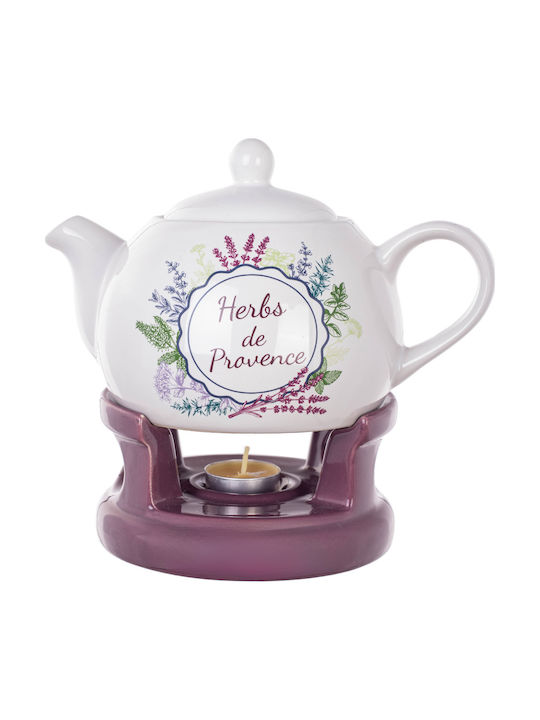 Kadax Сет Чайник Керамичен Бял 1000ml 15 Броя