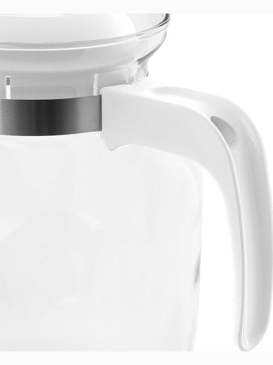 Kadax Τσαγιέρα Γυάλινη Λευκή 1500ml