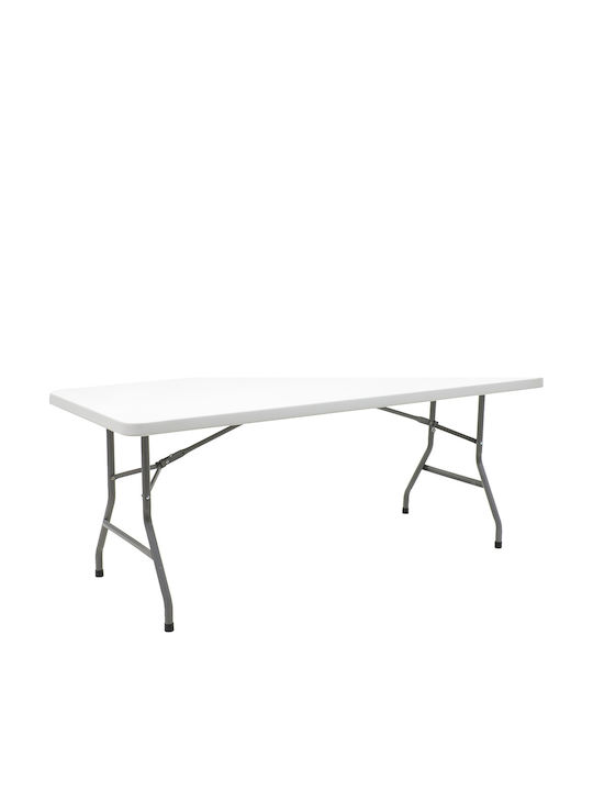 Plastic Garden & Terrace Table Catering Outdoor Foldable Aprilia White 183x76x74cm