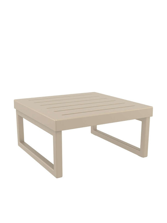 Mykonos Sitting Room Outdoor Free Standing Polypropylene Table Gray 65x65x33cm
