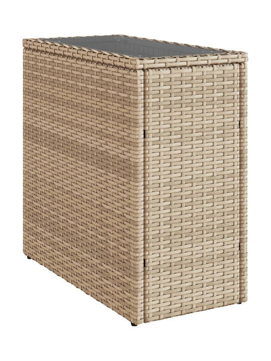 Tisch für kleine Außenbereiche Stabil Beige 58x27.5x55cm