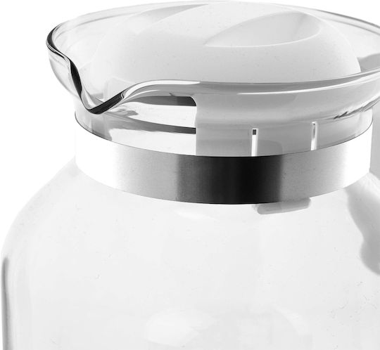 Kadax Τσαγιέρα Γυάλινη Λευκή 1500ml