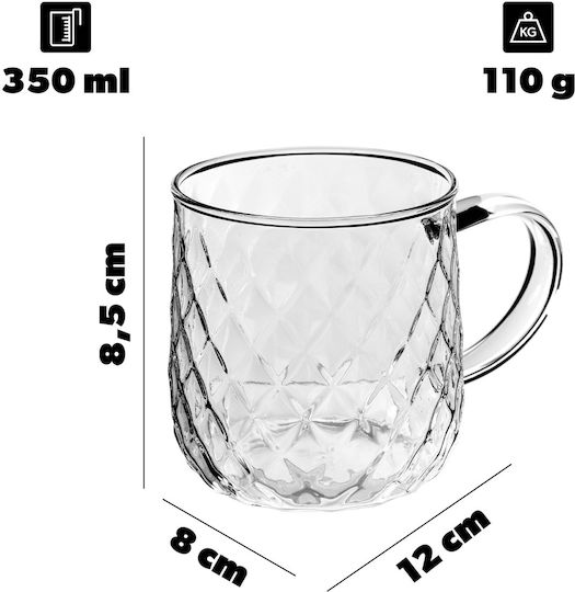 Kadax Kadax Glas Transparente Tasse 350ml 2 Stück