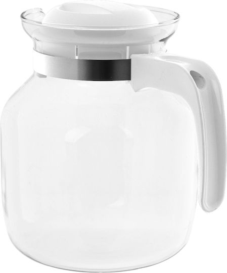 Kadax Τσαγιέρα Γυάλινη Λευκή 1500ml