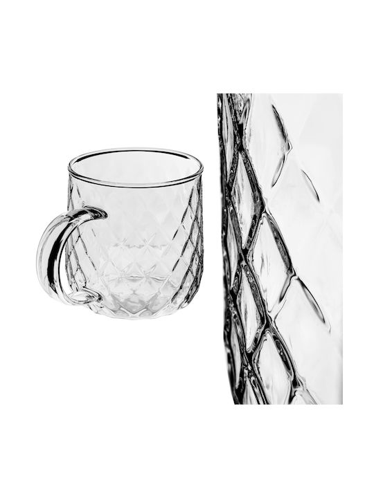 Kadax Glass Transparent Mug 350ml 6 Pieces